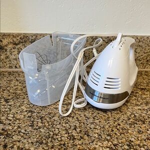 Hamilton Beach White Hand Mixer with Storage Case